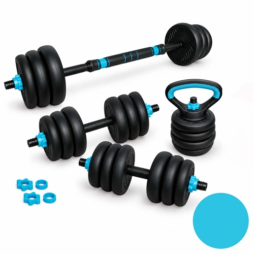 Active Sports Gear Justerbart Vægtsæt - Sort/Petrol Blå